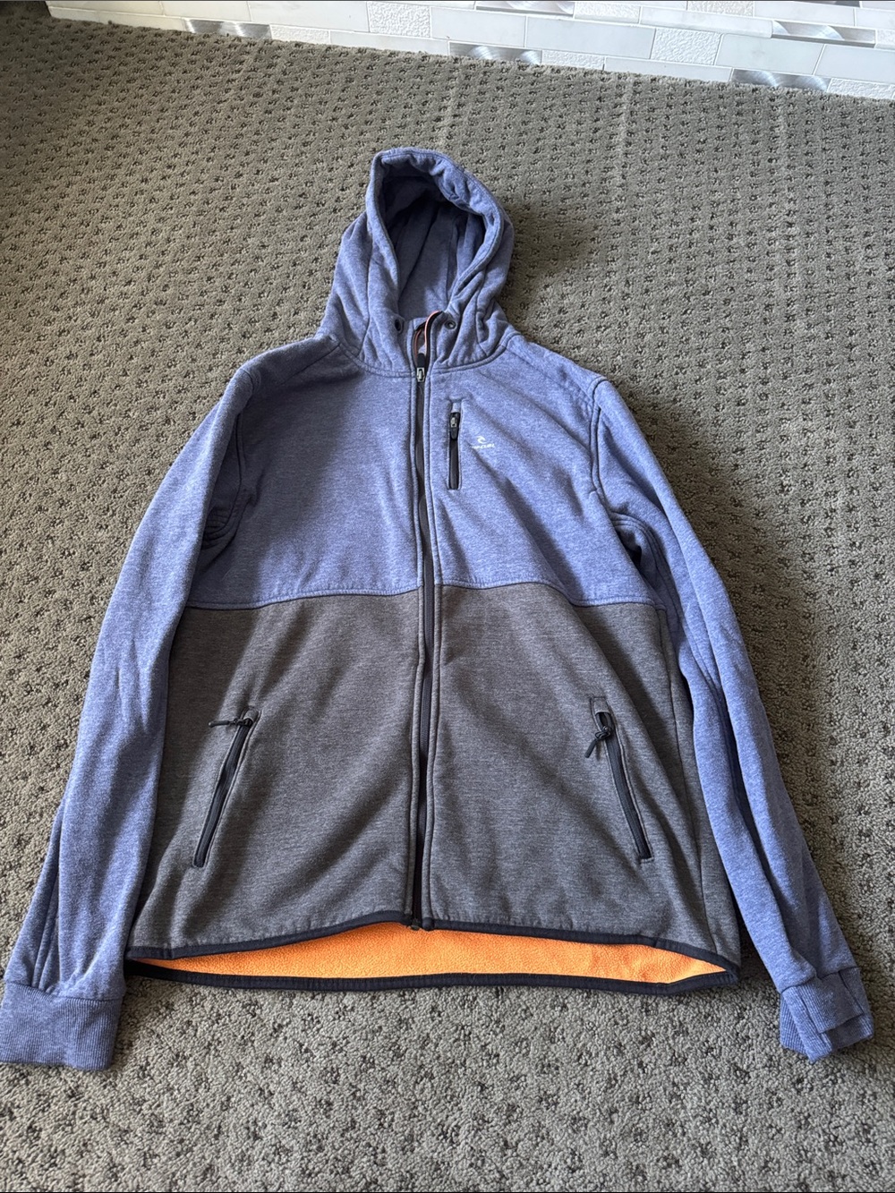 Rip Curl Anti-Series Fleece Jacket - Blue & Tan